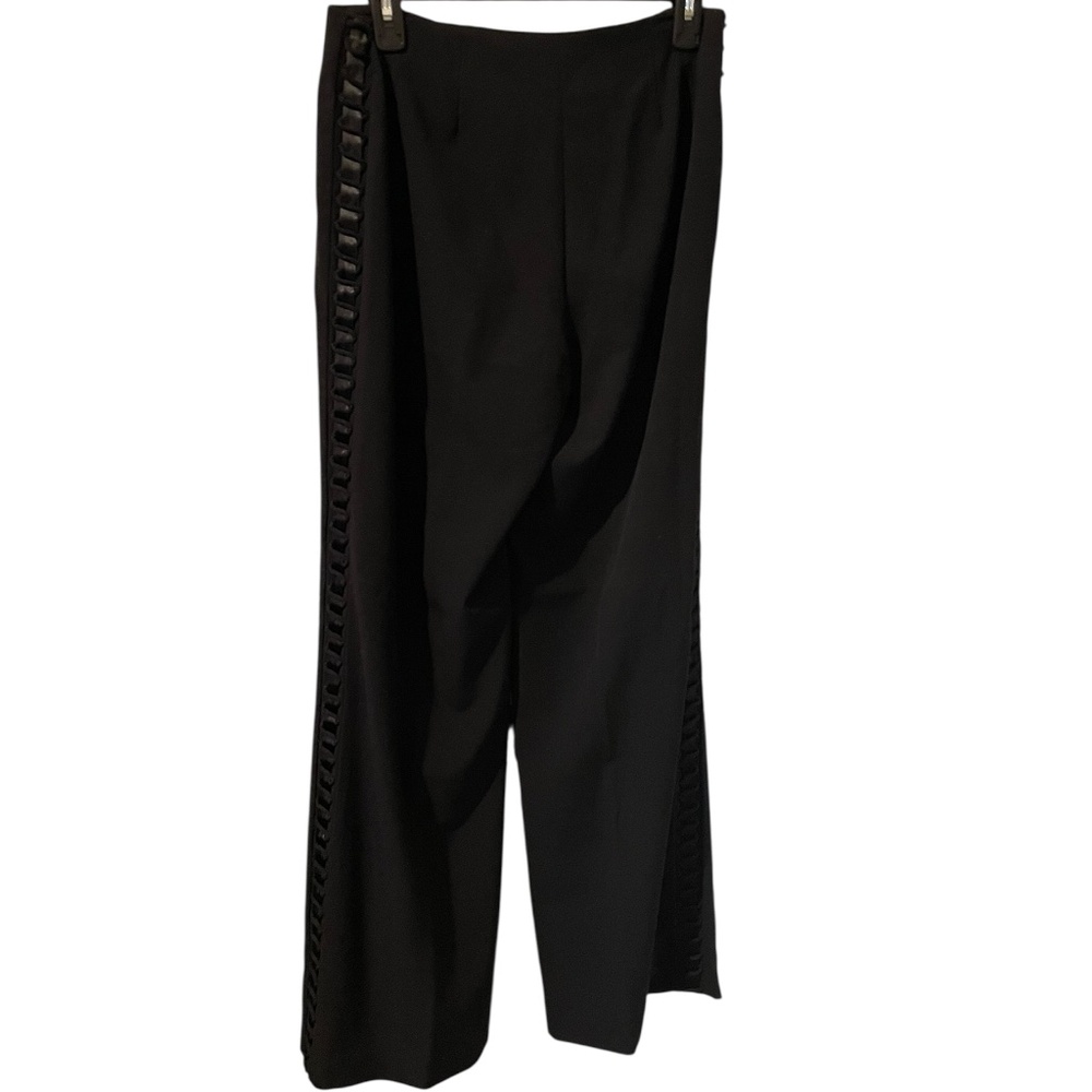 Lillie Rubin Vintage Black Slightly Wide Leg Tuxedo Style High Rise Pants Size 4